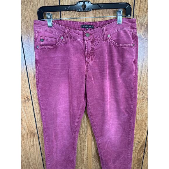 Dear John Plum Joyrich Comfort Skinny Pants Stretch Cotton Blend Size 29 - Picture 3 of 8